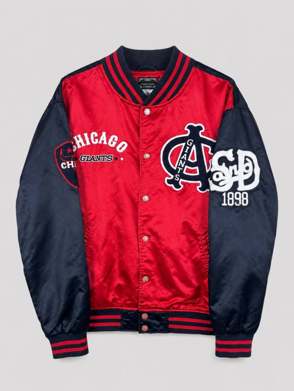 Rare Vintage Stall & Dean MBA "Windy City" Chicago Giants Satin Jacket
